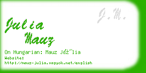 julia mauz business card